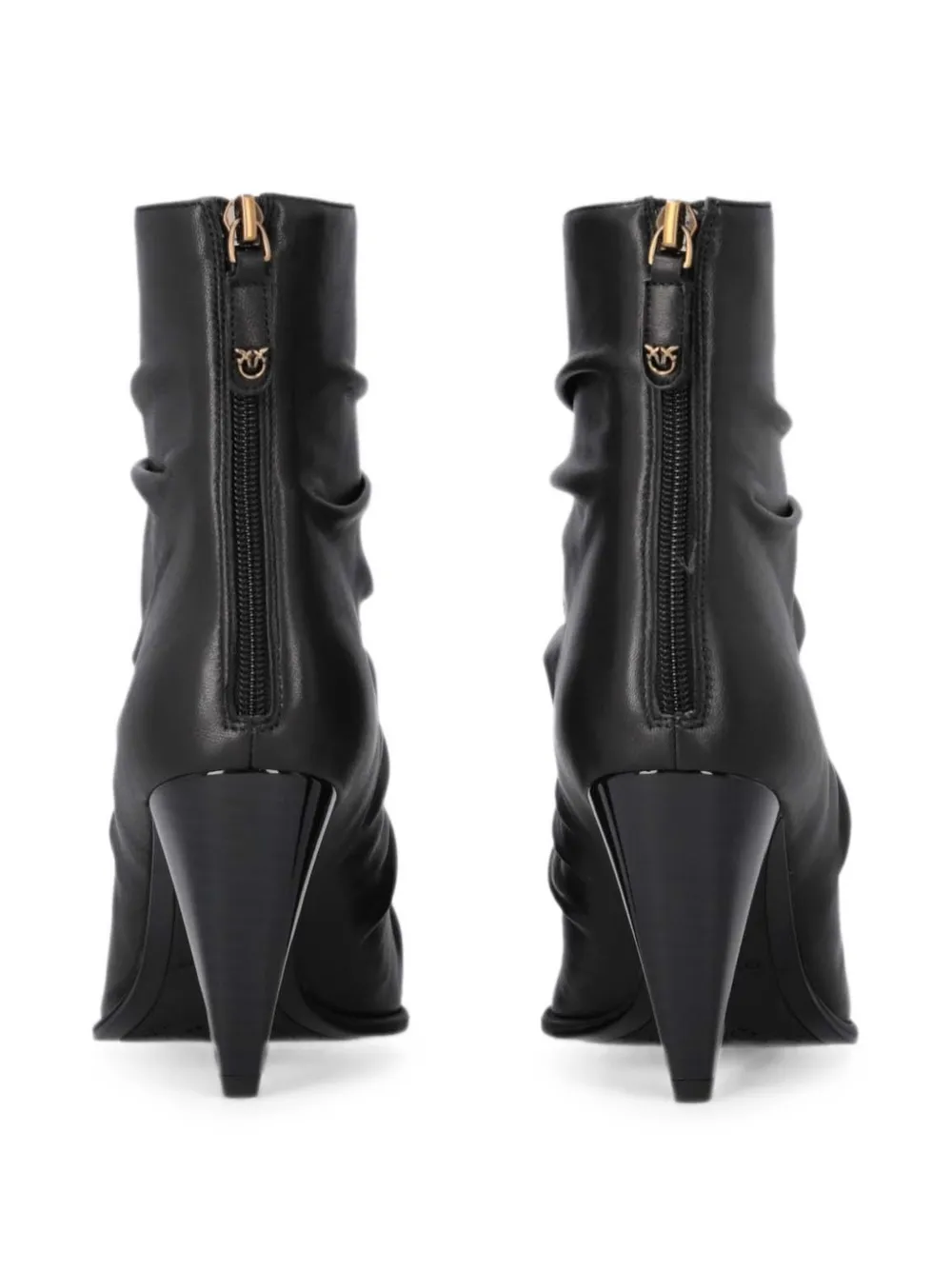 PINKO ruched pointed-toe boots Zwart