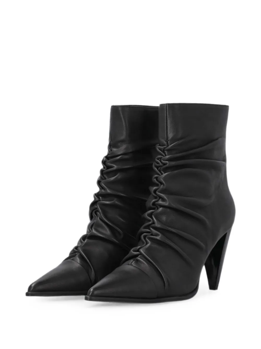 PINKO ruched pointed-toe boots Zwart
