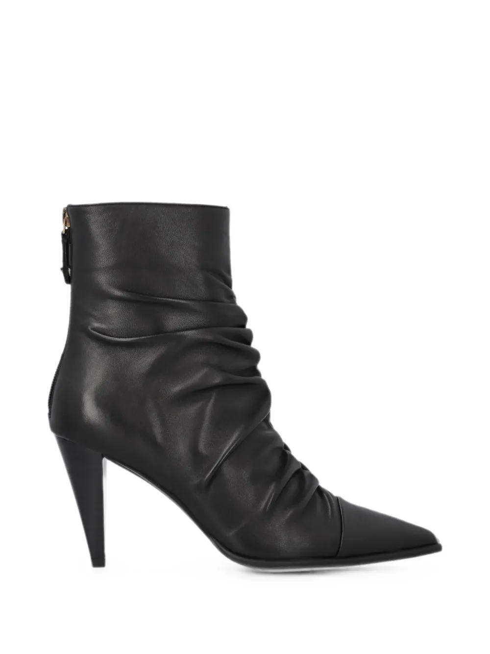 PINKO ruched pointed-toe boots Zwart