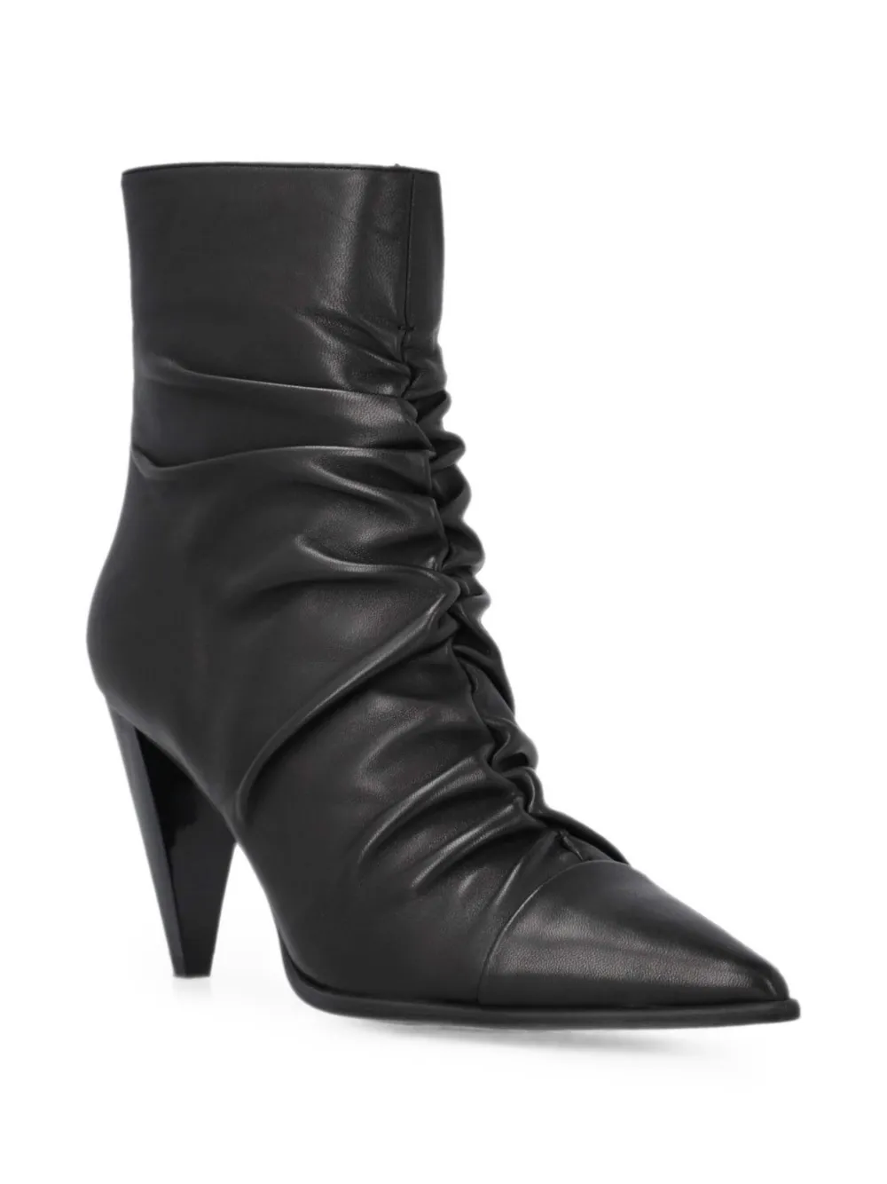 PINKO ruched pointed-toe boots Zwart