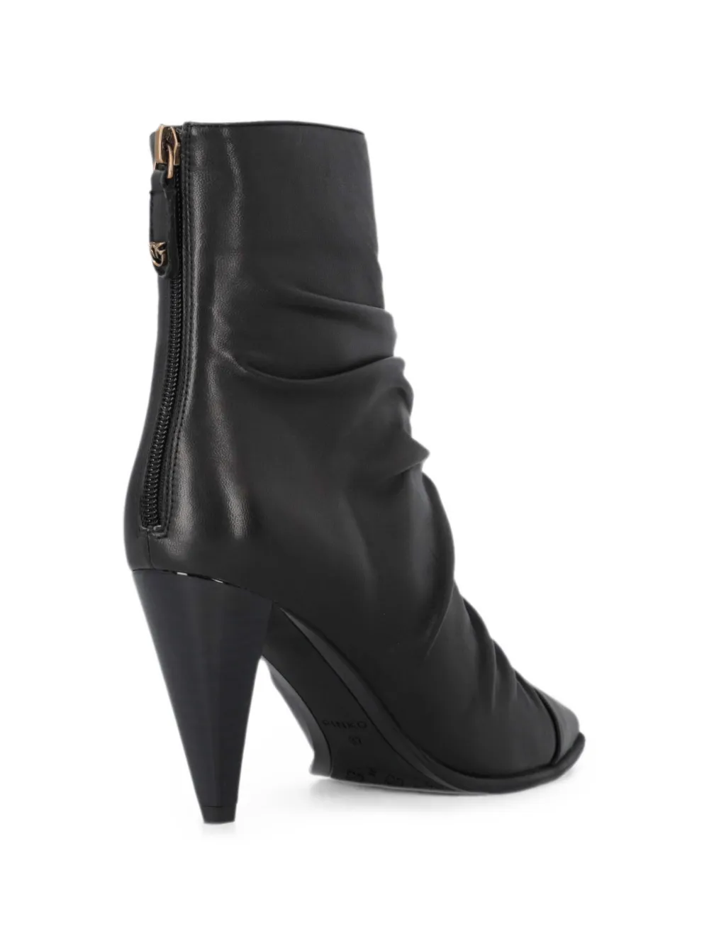 PINKO ruched pointed-toe boots Zwart