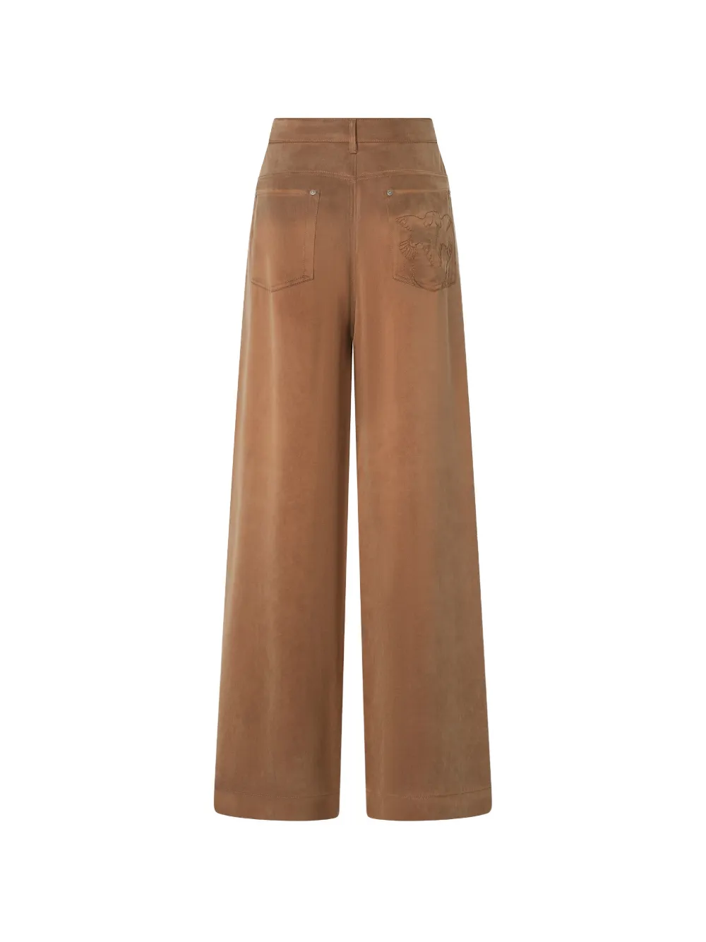 PINKO Broek met geborduurd logo Bruin