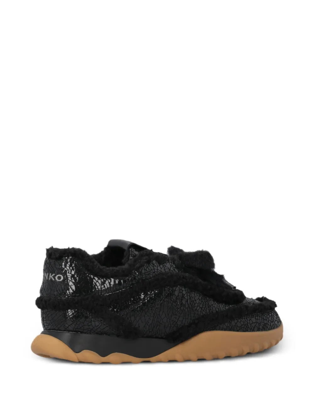 PINKO Sneakers met lammy afwerking en gebarsten effect Zwart