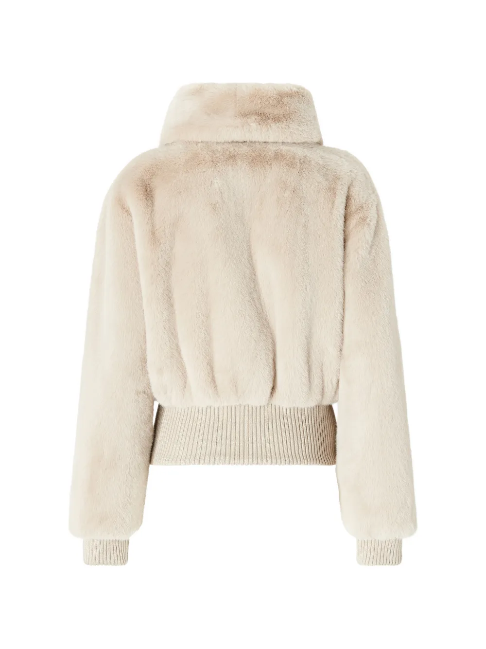 PINKO Bagels jack van imitatiebont met geribbelde afwerking Beige