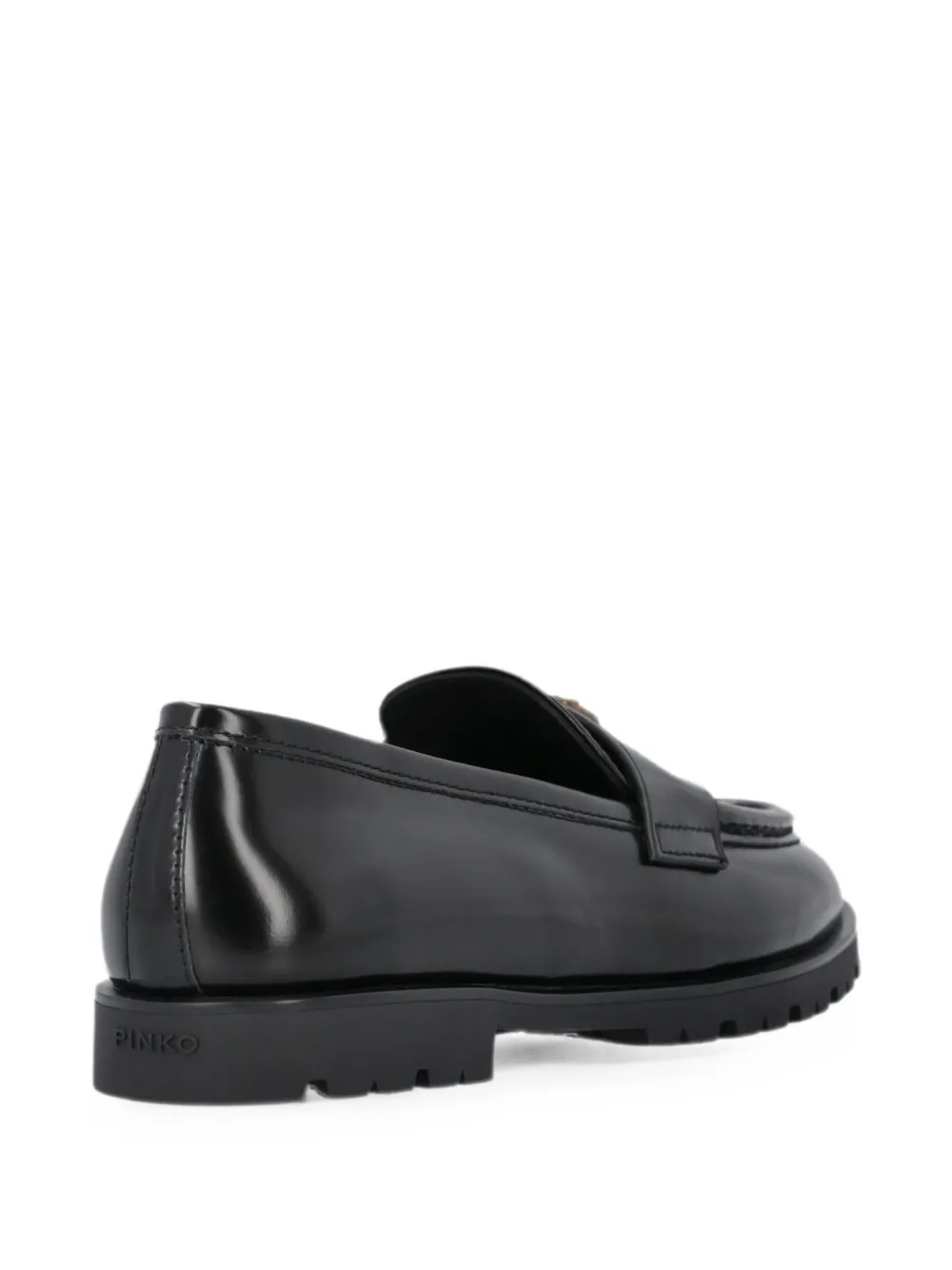 PINKO Loafers met Love Birds-plakkaat Zwart
