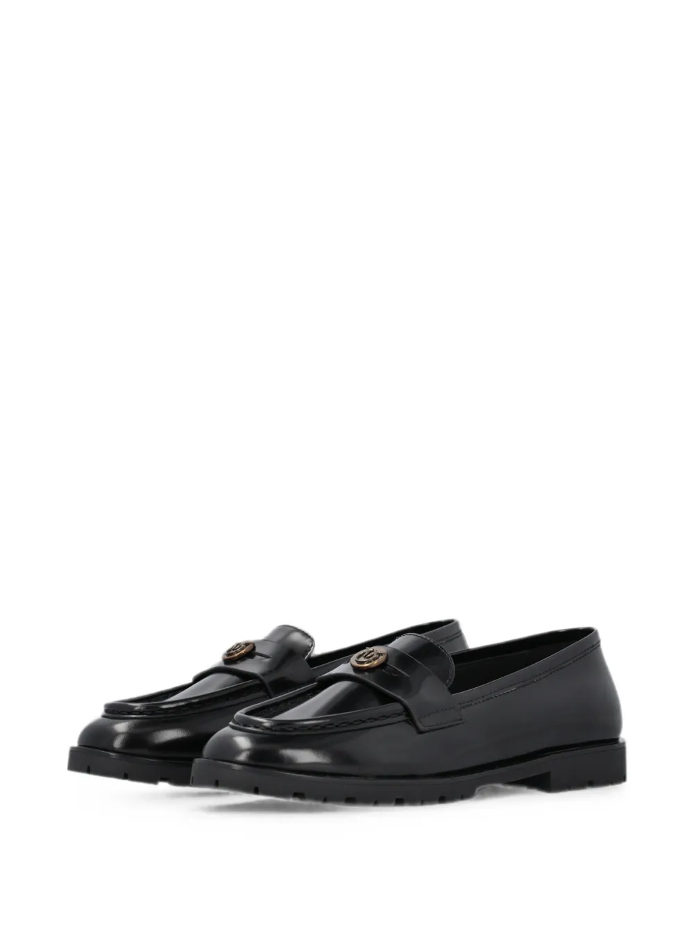 PINKO Loafers met Love Birds-plakkaat Zwart