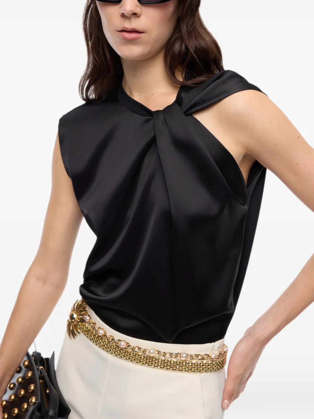 PINKO Mouwloze blouse Zwart
