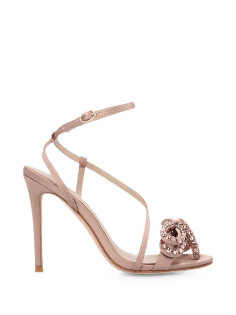 PINKO sandalias con moño y detalles de cristal