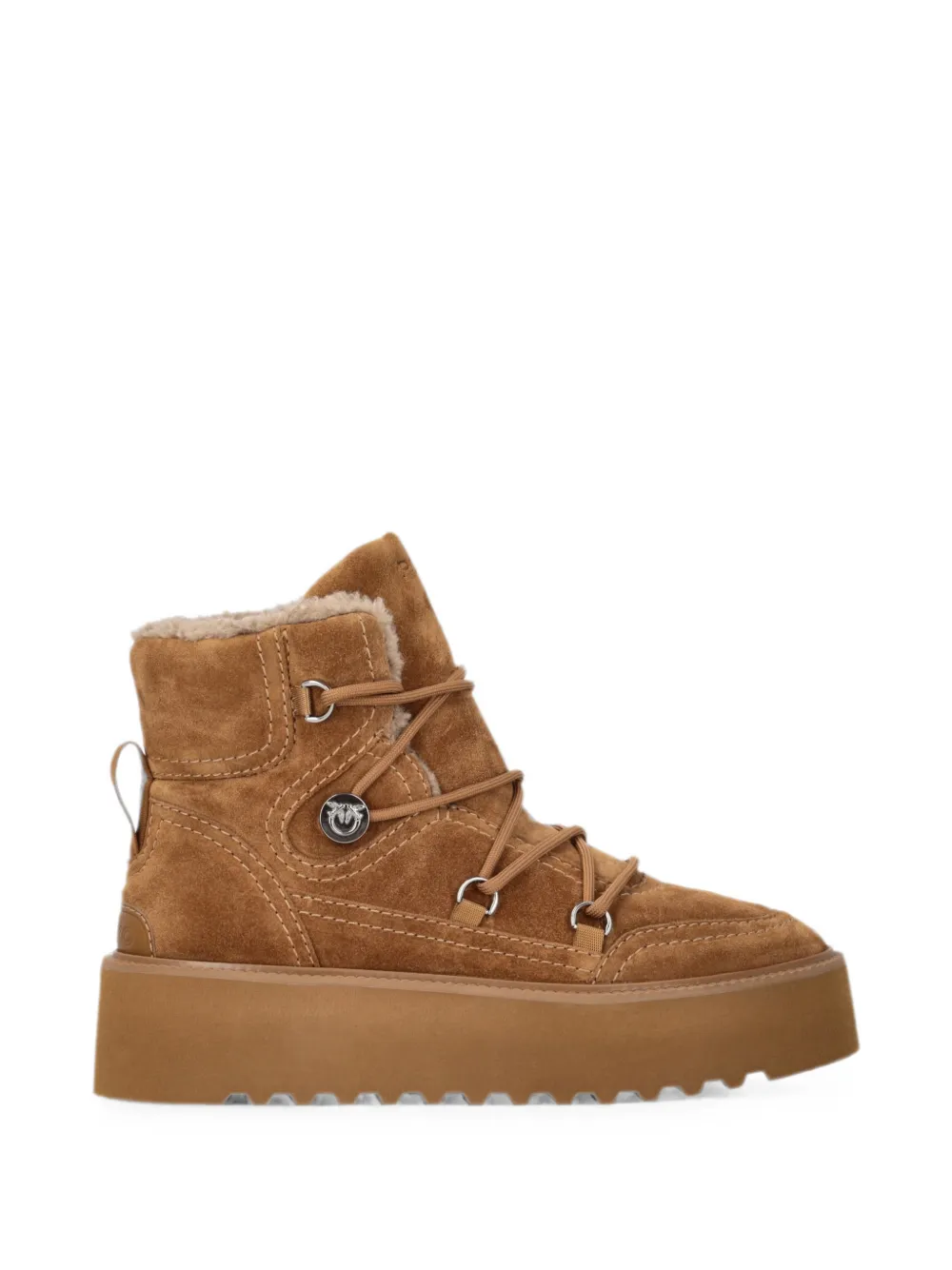 PINKO Suède enkellaarzen met veters Bruin