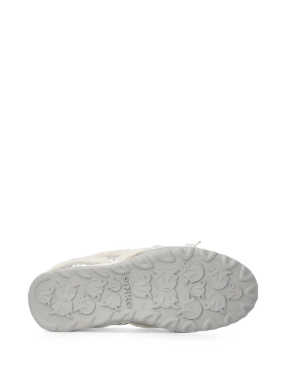 PINKO Sneakers met lammy afwerking en gebarsten effect Zilver