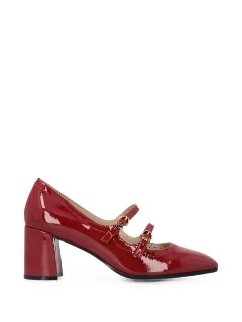 PINKO patent-finish double-strap pumps