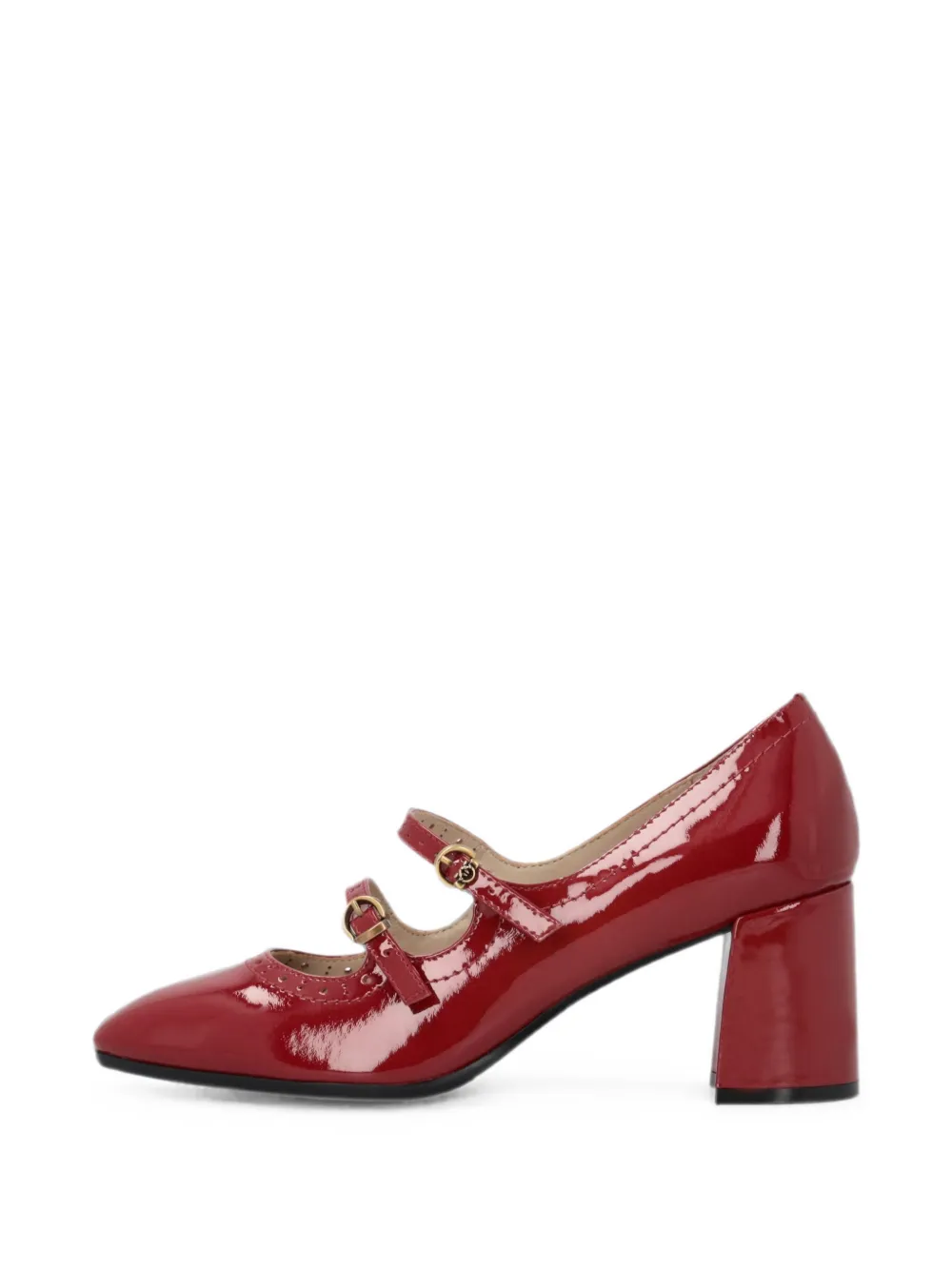 PINKO Pumps met dubbele bandjes en gelakte afwerking Rood
