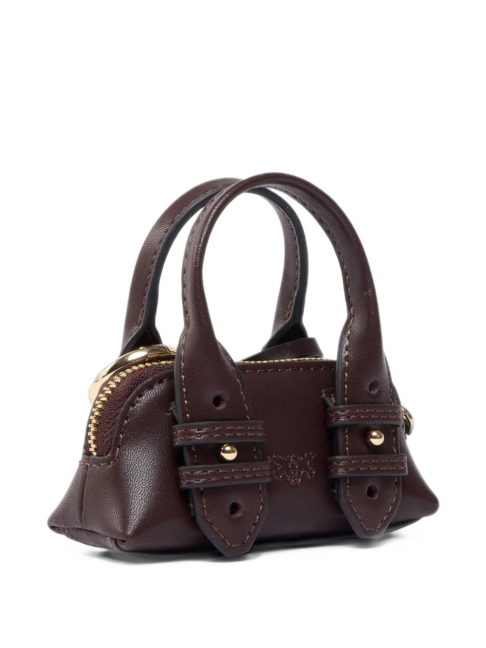 PINKO nano buckle-detail leather mini bag Rood