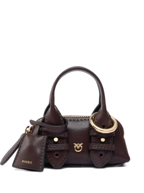 PINKO nano buckle-detail leather mini bag