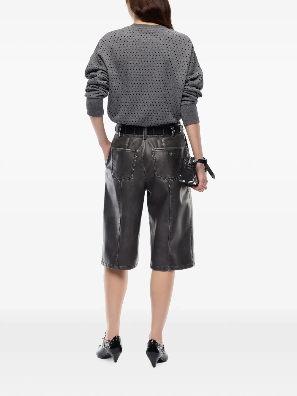 PINKO Shorts met vervaagd effect en vlakken Grijs