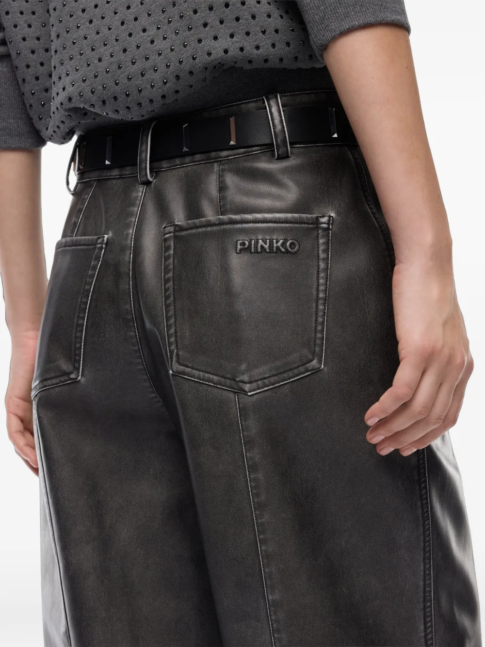 PINKO Shorts met vervaagd effect en vlakken Grijs