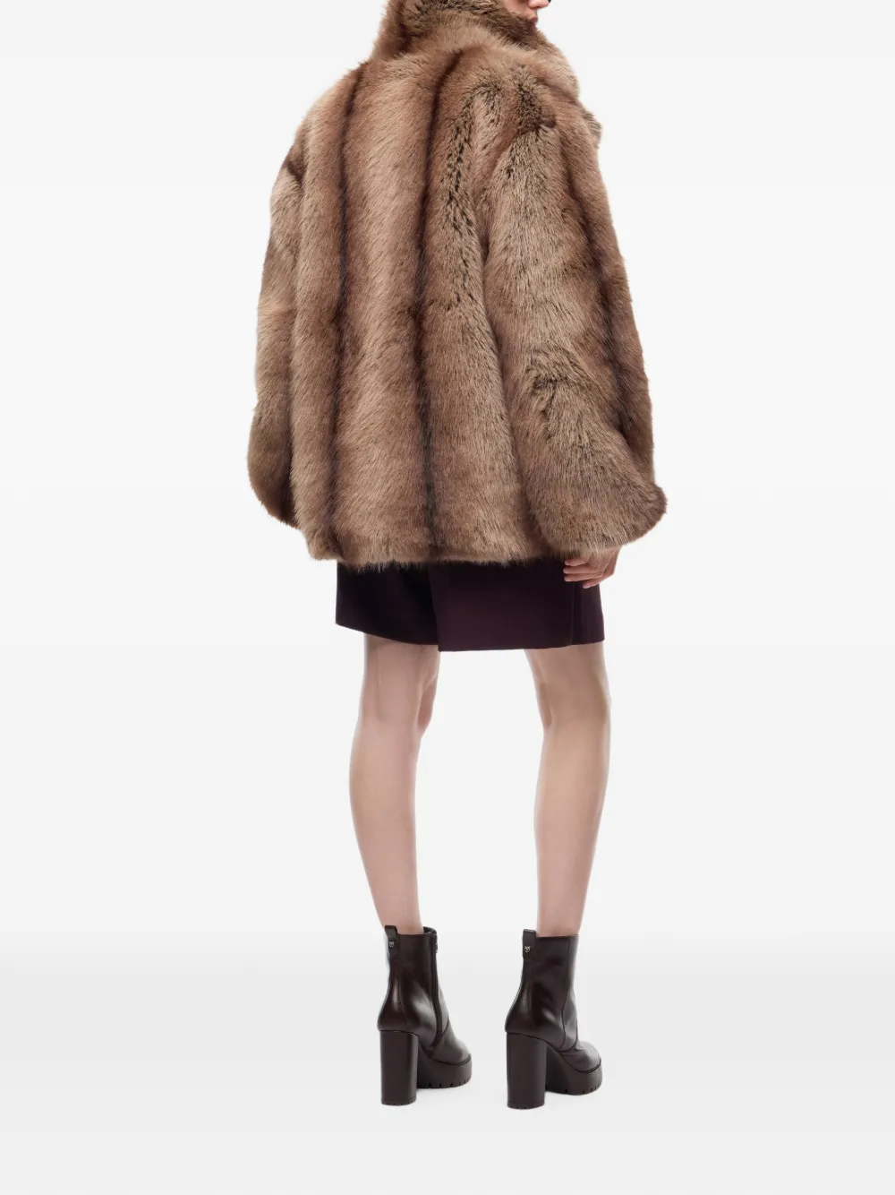 PINKO Jas van imitatiebont Bruin