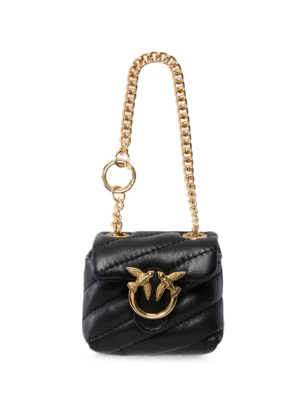 Pinko Love Birds Chevron-quilted Bag Charm