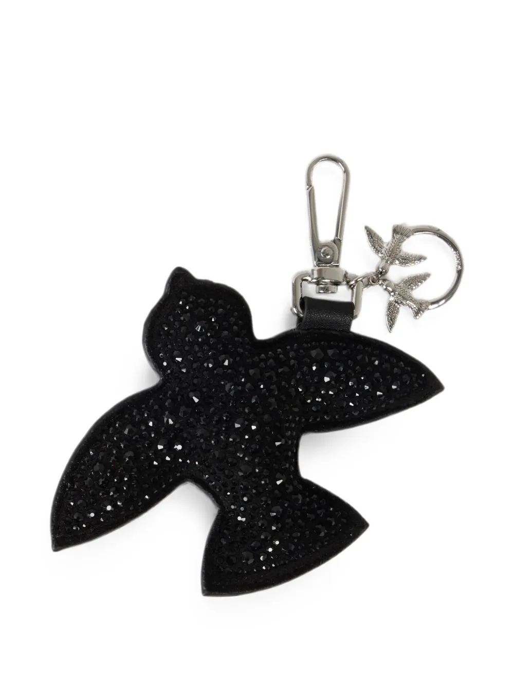PINKO Love Birds sleutelhanger verfraaid met kristallen Zwart
