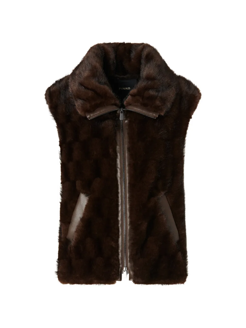 PINKO faux-fur gilet - Marrone