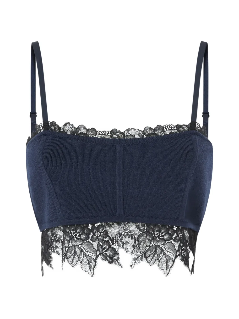 PINKO lace-trim knitted top