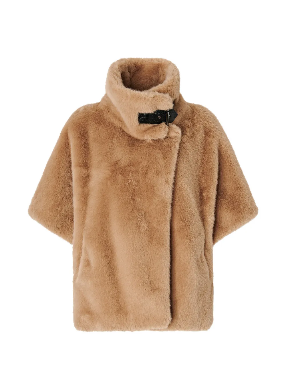 PINKO faux-fur buckle-fastening jacket - Nude