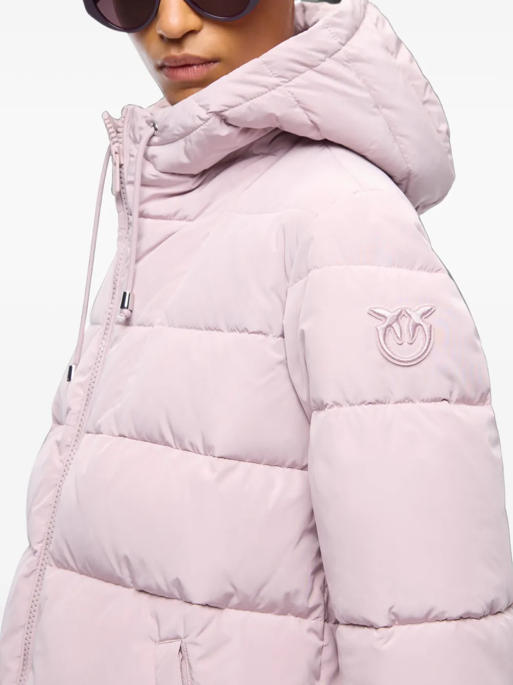 PINKO Gewatteerd donsjack met capuchon Roze