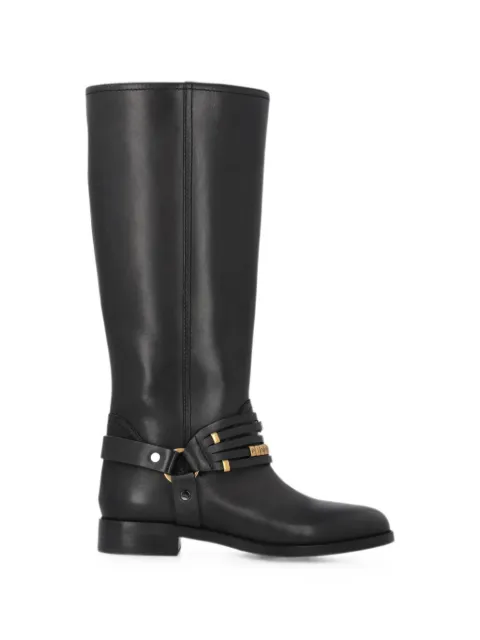 PINKO botas de piel con detalle de arnés