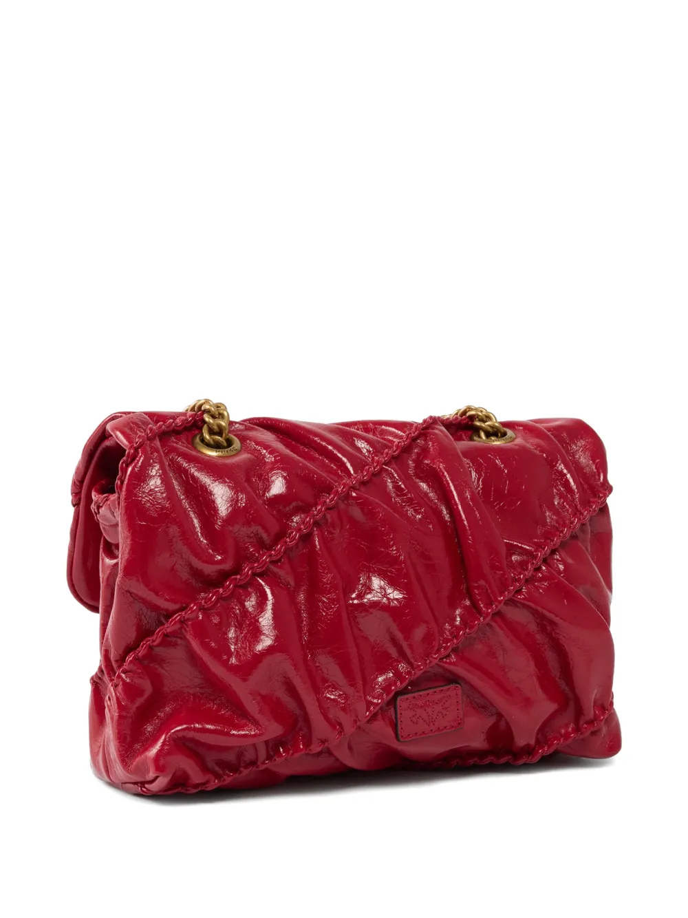 PINKO Love Bird schoudertas met ruches Rood