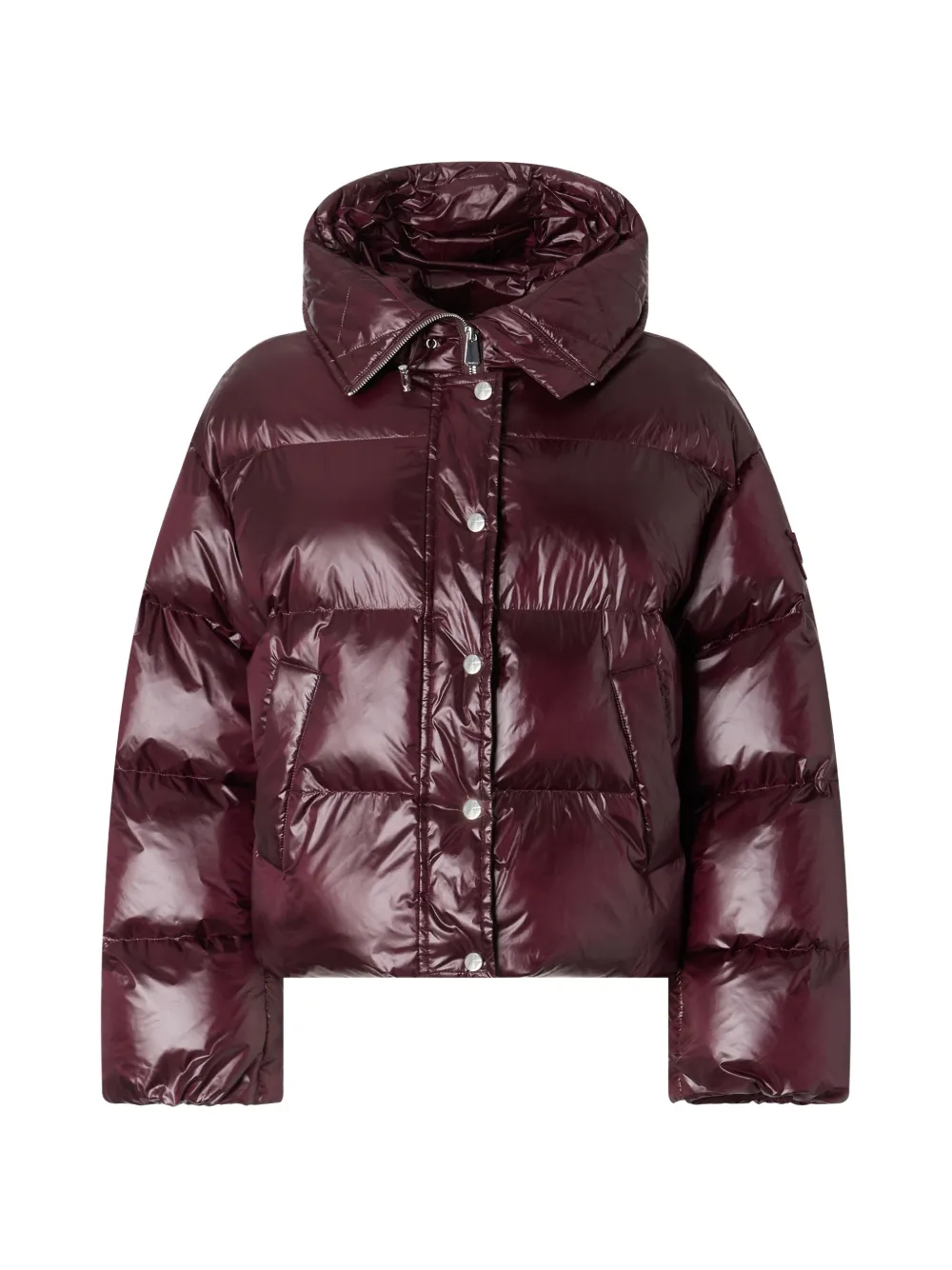 PINKO quilted hooded puffer jacket - Rosso