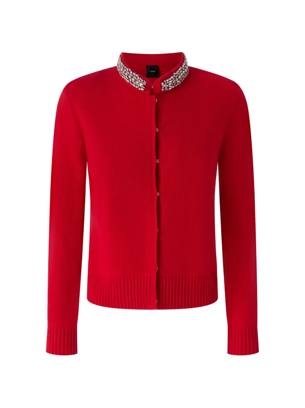 PINKO Cardigan mit verziertem Kragen - Rot