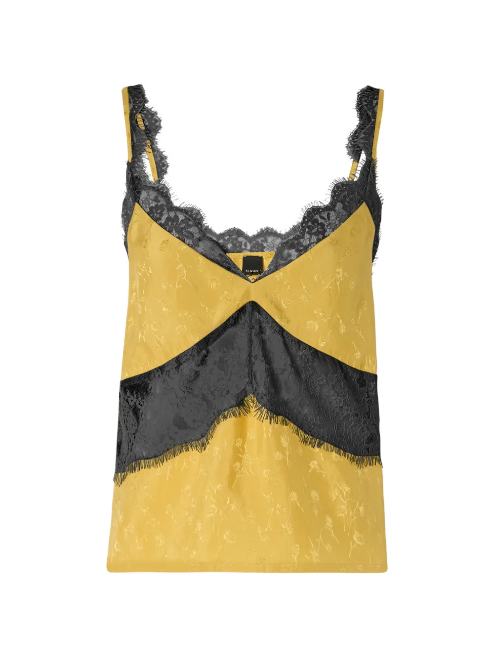 PINKO Top in pizzo - Giallo