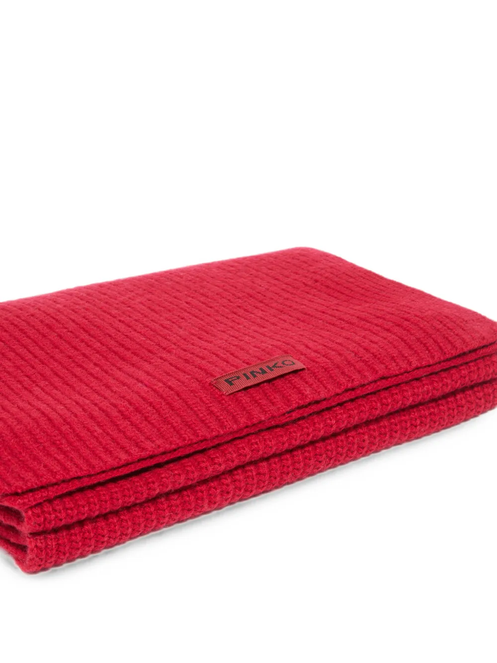 PINKO Ribgebreide sjaal Rood