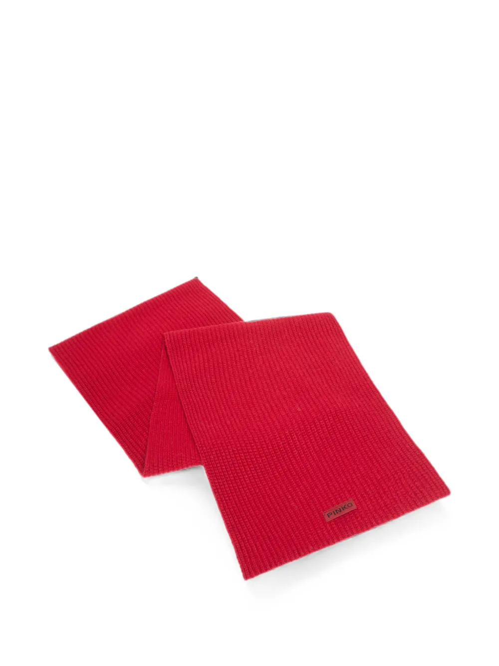 PINKO Ribgebreide sjaal Rood