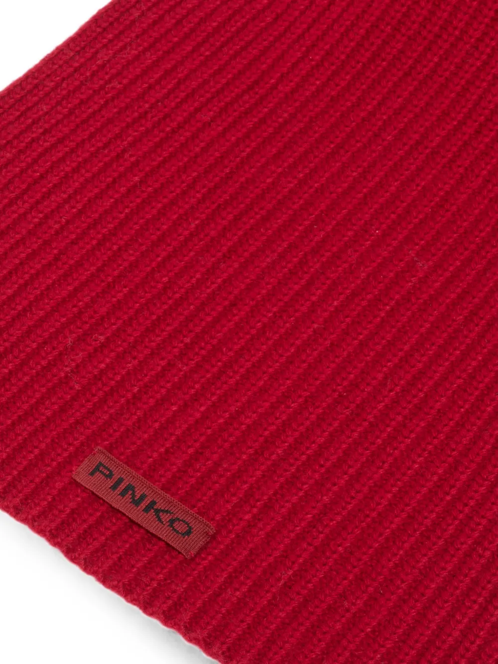 PINKO Ribgebreide sjaal Rood