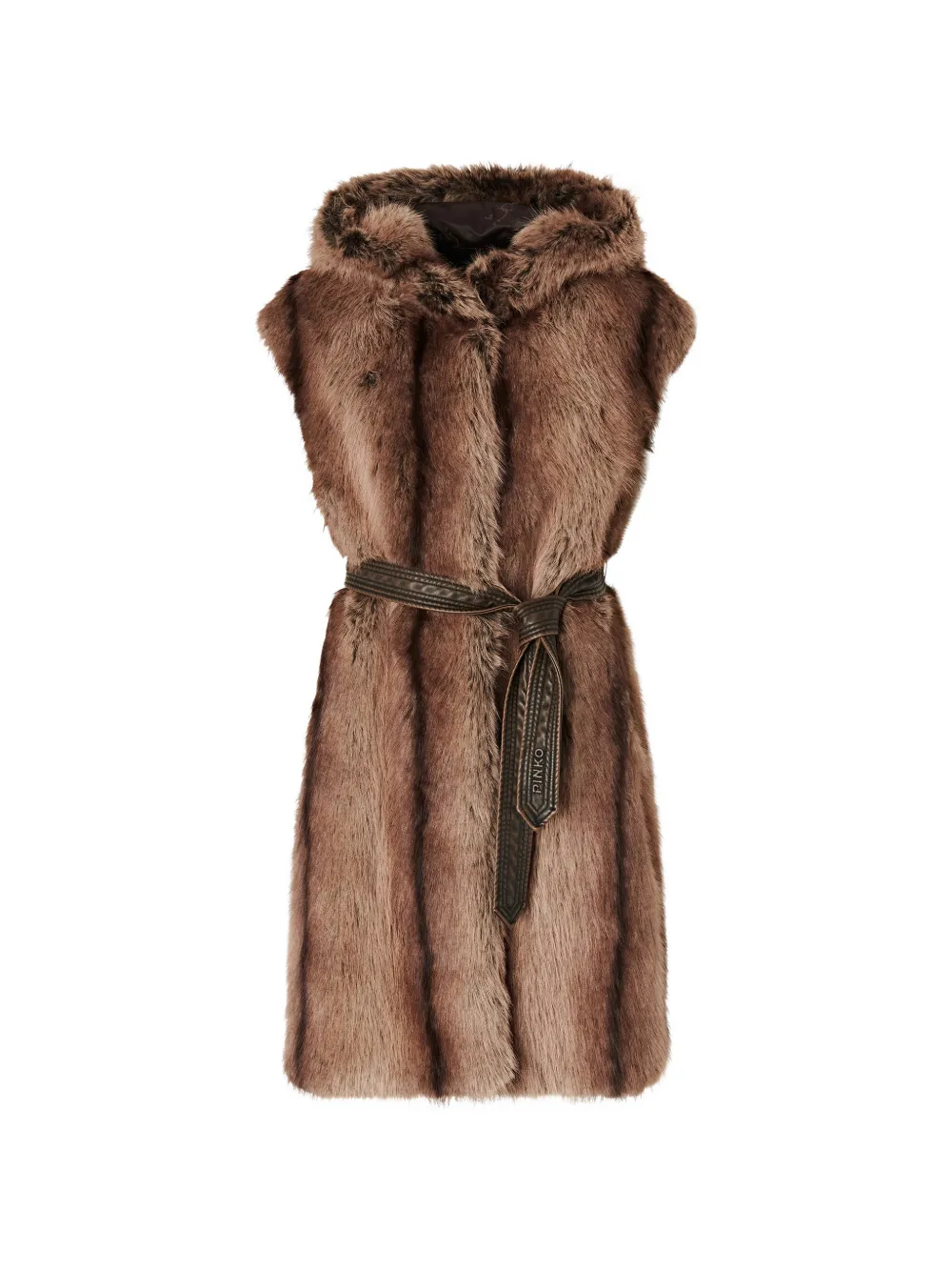 PINKO Pelliccia sintetica con cappuccio - Marrone