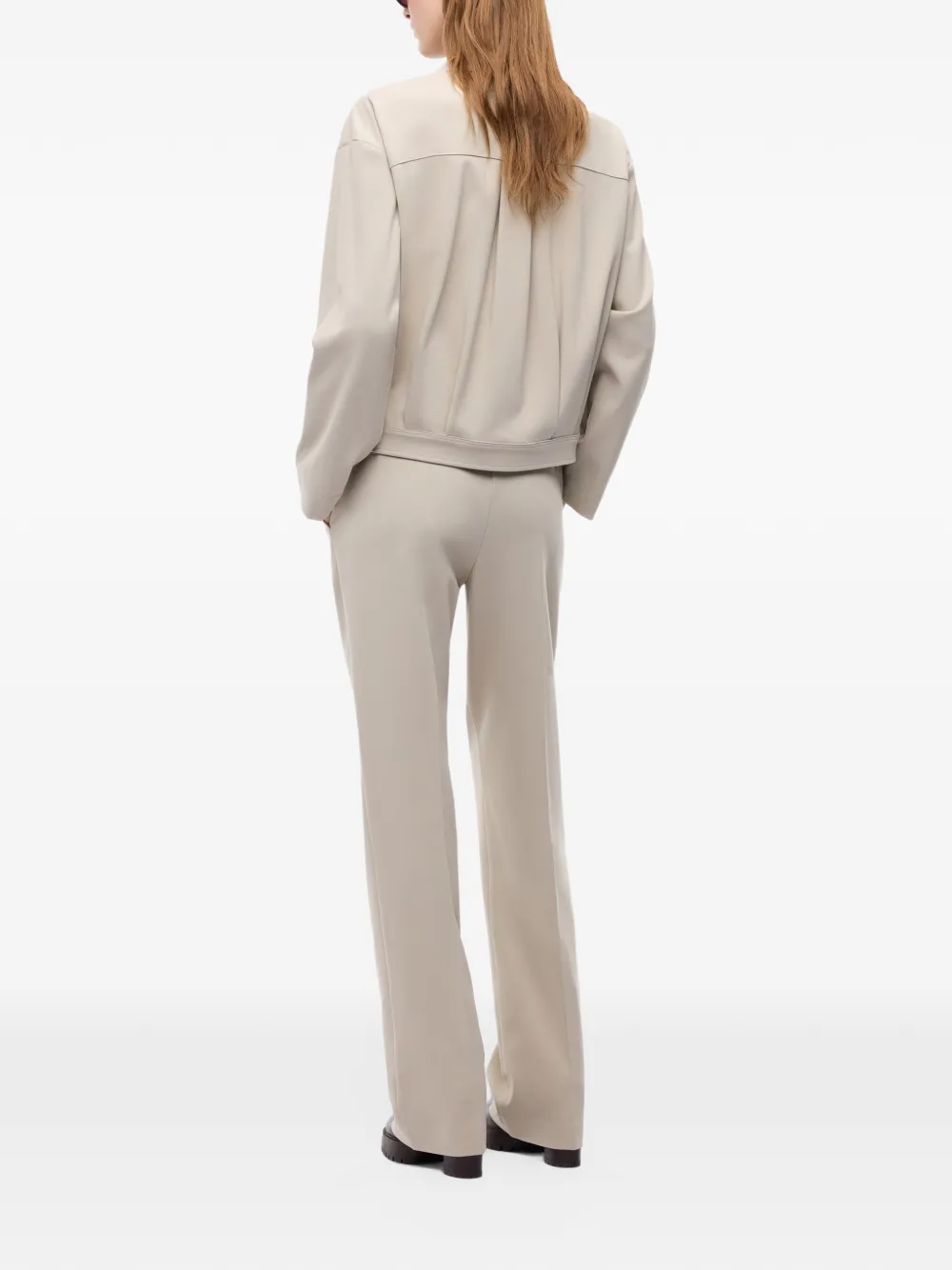 PINKO Pantalon met plooien en elastische taille Beige