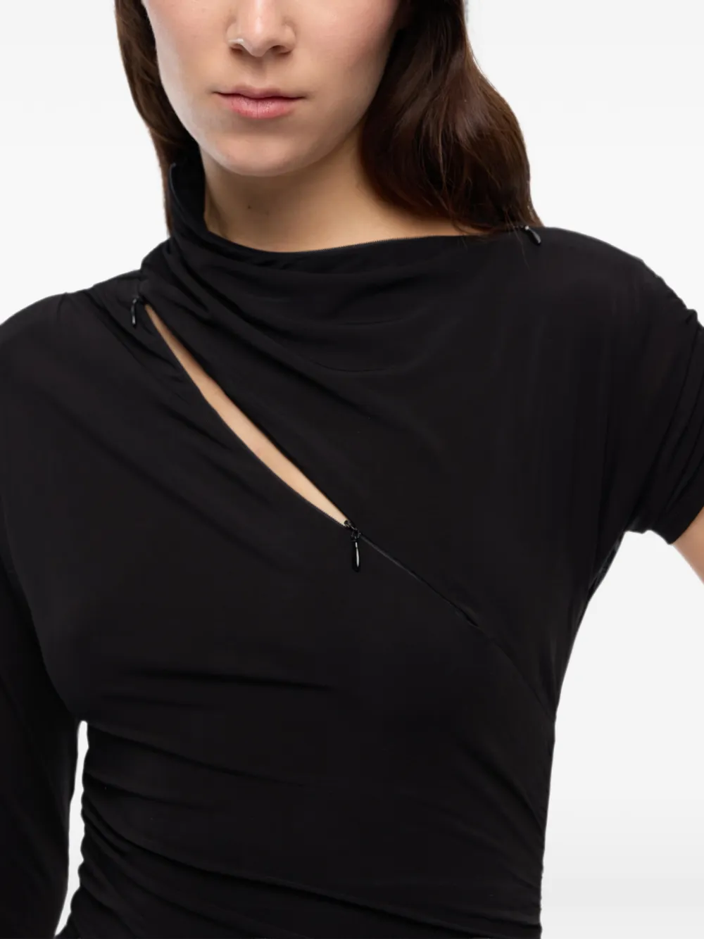 PINKO Body met asymmetrische mouwen Zwart