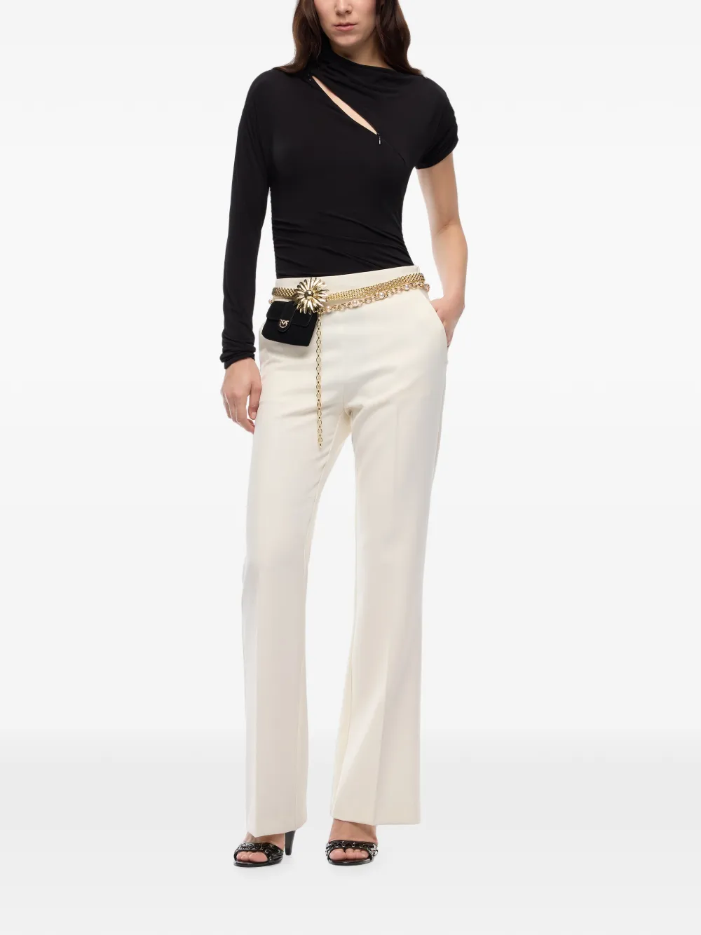 PINKO Body met asymmetrische mouwen Zwart
