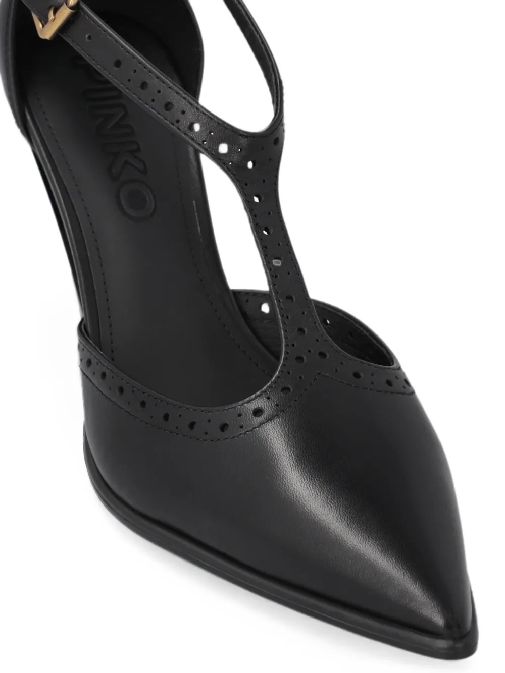 PINKO brogue-detail T-bar pumps Zwart