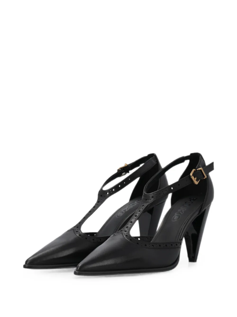 PINKO brogue-detail T-bar pumps Zwart