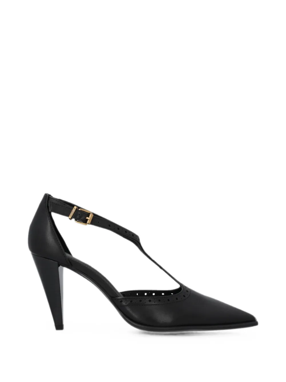 PINKO brogue-detail T-bar pumps Zwart