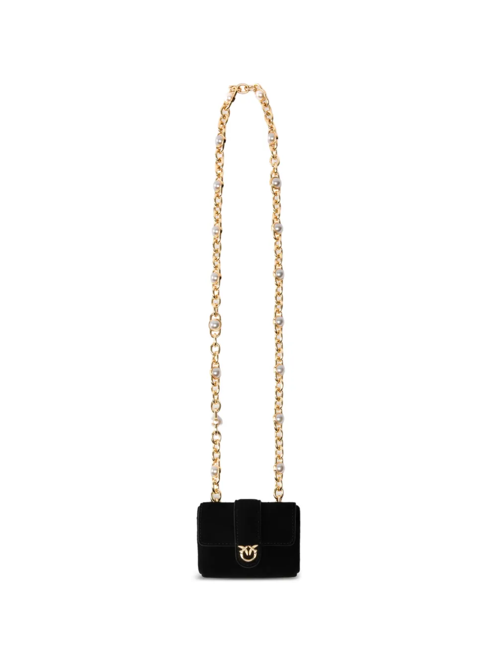 PINKO Marsupio Love Birds con decorazione - Nero