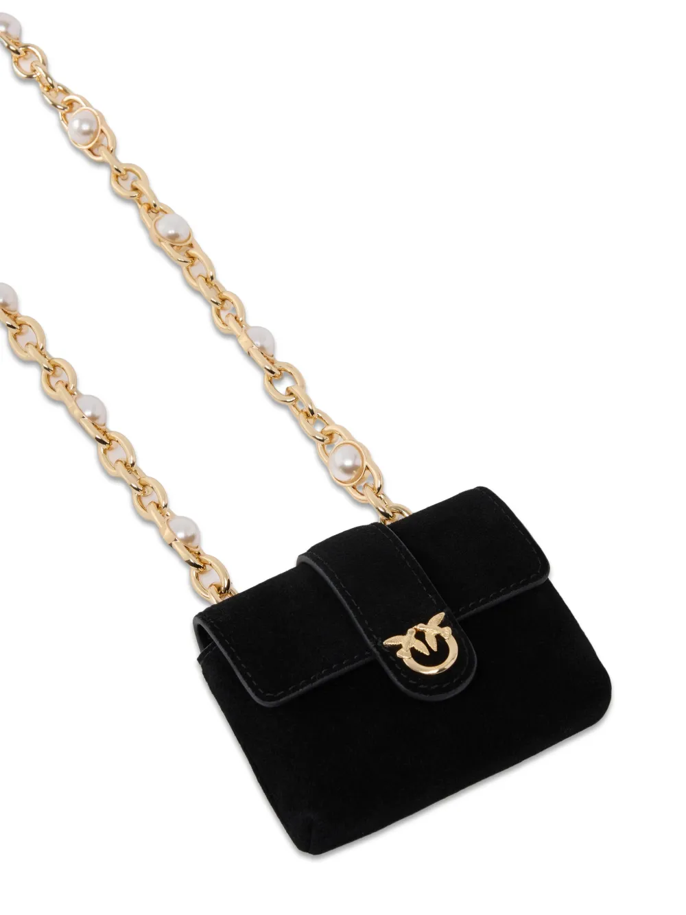 PINKO Love Birds heuptas verfraaid met parels Zwart