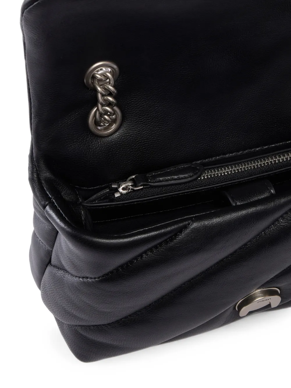 PINKO Kleine Love Bag gewatteerde schoudertas met gesp Zwart