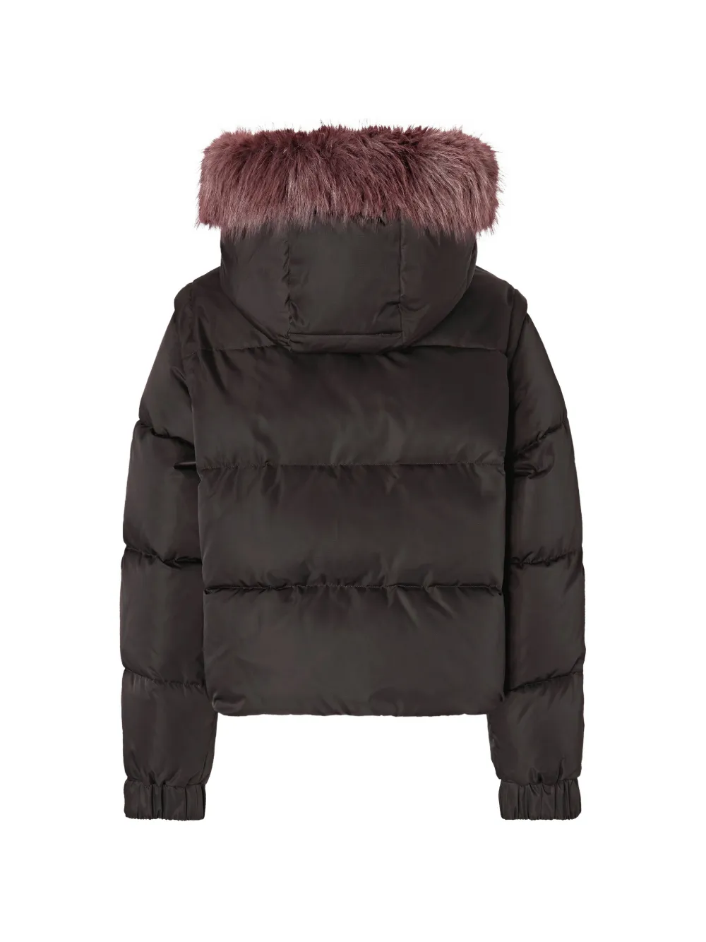 PINKO Donsjack met imitatiebont Bruin