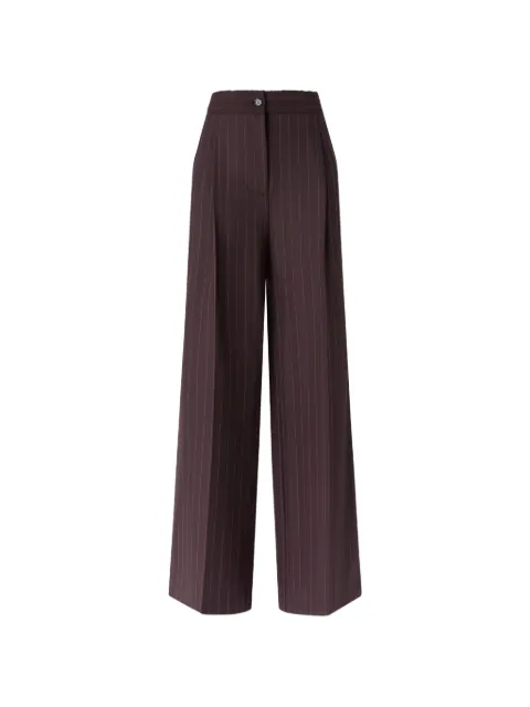 PINKO pinstripe-pattern lace-trim trousers