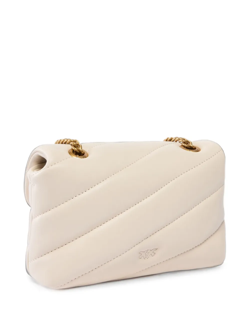 PINKO Baby Love Puff maxi gewatteerde schoudertas met gesp Beige