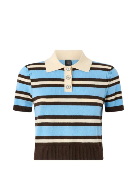 PINKO wool and cashmere cropped polo shirt