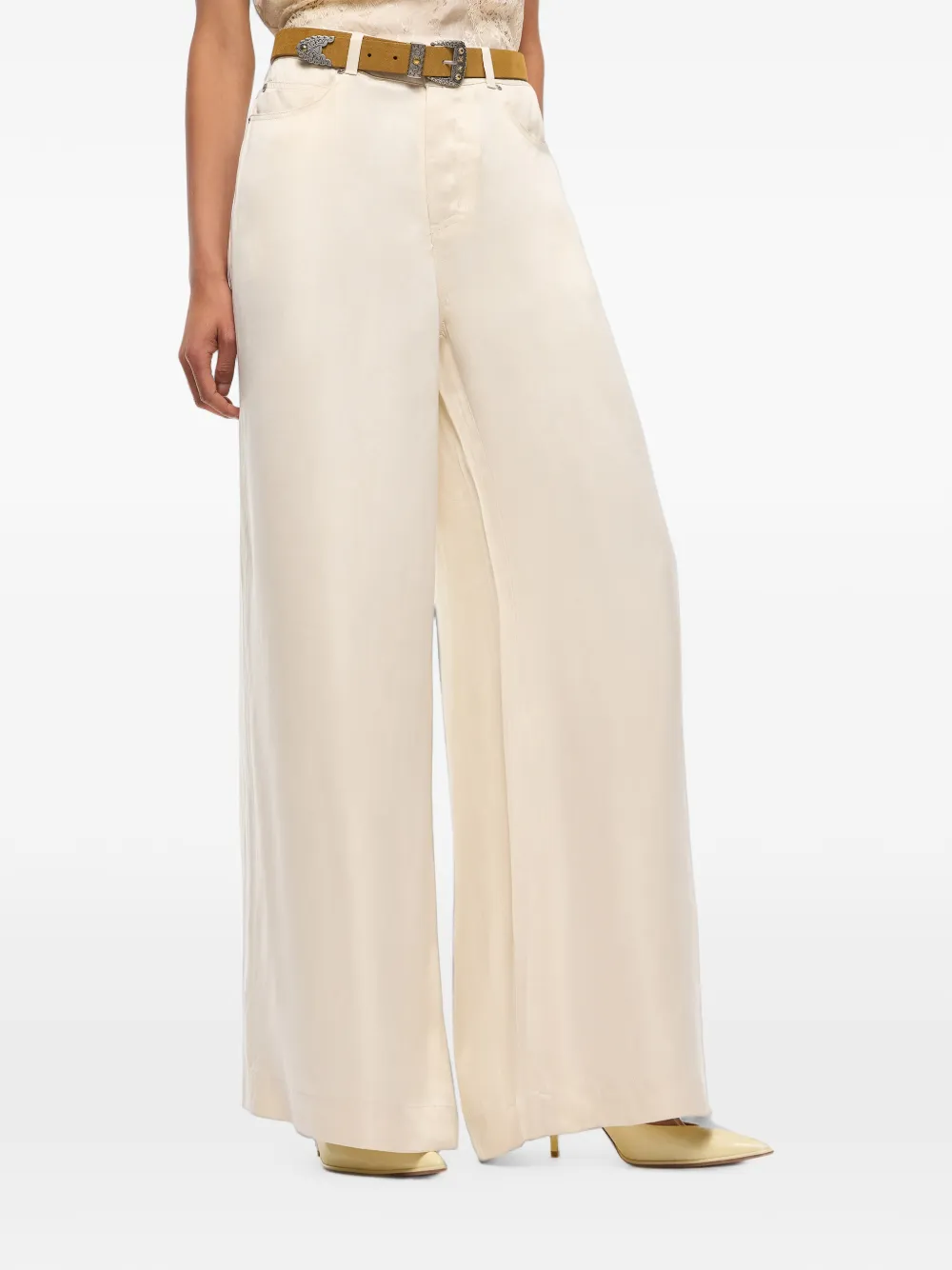 PINKO Palazzo broek van twill-effect Beige